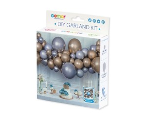 GIRLANDA BALONOWA DIY SREBRNO-ZŁOTA 65SZT