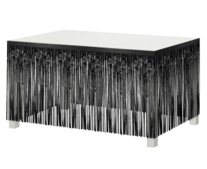 DEKORACJA NA BRZEG STOŁU CZARNA 80X300CM