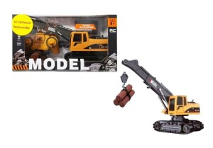 DŹWIG GĄSIENICOWY Z PILOTEM I ŁADOWARKĄ, SWEDE