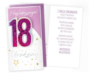 KARNET URODZINY 18