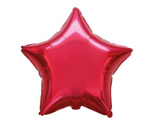 BALON FOLIOWY 48CM GWIAZDA CZERWONA