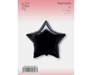 BALON FOLIOWY GWIAZDA CZARNY 45CM