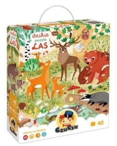 CZUCZU DZIKIE PUZZLE LAS 3+, BRIGHT JUNIOR MEDIA