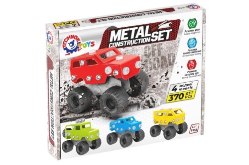 Zestaw metalowy konstruktor 370el, Technok