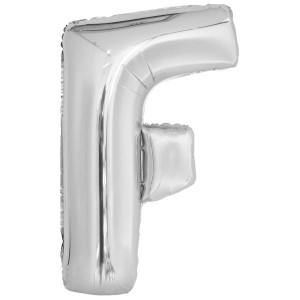 BALON FOLIOWY LITERA F SREBRNA 54,5X86CM