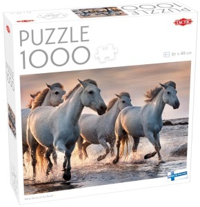 PUZZLE 1000 WHITE HORSES ON THE BEACH, TACTIC