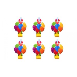 GWIZDKI ROZWIJANE Z MEDALIONEM BALONY 6SZT