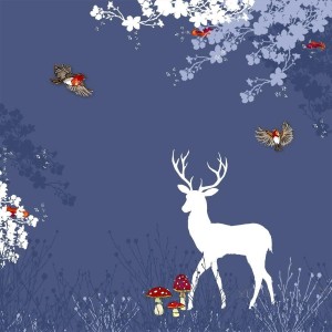 KARNET SWAROVSKI KWADRAT CL3407 JELEŃ I PTASZKI