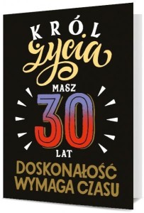 KARNET URODZINY 30 MĘSKIE K. B6-1898