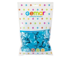 BALONY METALICZNE BŁĘKITNE 25CM 100SZT.