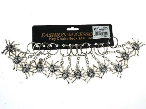 Brelok metalowy pająk srebrny (12szt), ADAR