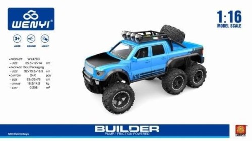 Terenówka niebieska 1:16 WY470B, Maksik