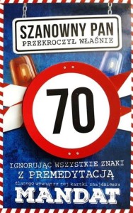 KARNET URODZINY 70 MĘSKIE JCX - 017