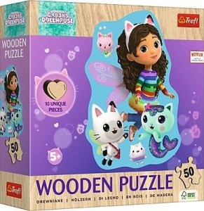 PUZZLE 50 KONTUROWE WESOŁA GABBY TREFL, TREFL