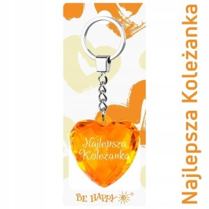 BRELOK SERCE NAJLEPSZA KOLEŻANKA, BE-HAPPY GIFTS