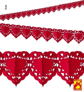 GIRLANDA Z CZERWONYMI SERCAMI 4M