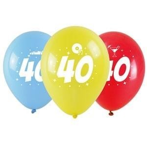 BALONY OKAZJONALNE Z NADRUKIEM 40 28CM 3SZT