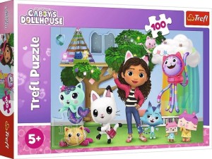 PUZZLE 100 KOCI DOMEK GABI TREFL, TREFL