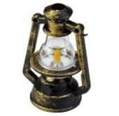 LAMPA NAFTOWA 37X50MM PLASTIKOWA MINIATUROWA ZŁOTA