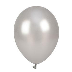 BALONY METALIZOWANE SREBRNE 25CM 100SZT