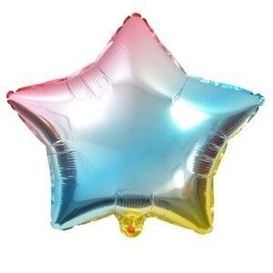 BALON FOLIOWY TĘCZOWY GWIAZDA
