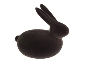 FIGURKA ZAJĄCA POKRYTA MATERIAŁEM