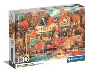 PUZZLE 1500 COMPACT GOOD TIMES HARBOR, CLEMENTONI