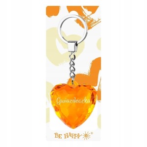 BRELOK SERCE GWIAZDECZKA, BE-HAPPY GIFTS