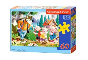 PUZZLE 60 TRZY ŚWINKI CASTOR, CASTORLAND