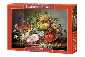 PUZZLE 2000 STILL LIFE WITH FLOWERS AND FRUITCASOR