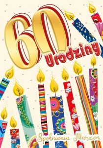 KARNET A5 URODZINY 60 - ŚWIECZKI