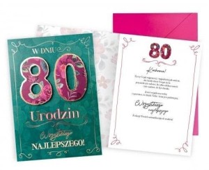 KARNET URODZINY 80