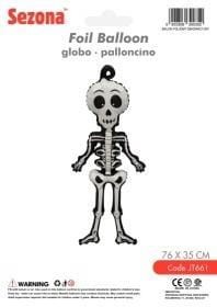 BALON HALLOWEEN SZKIELET 76X35CM
