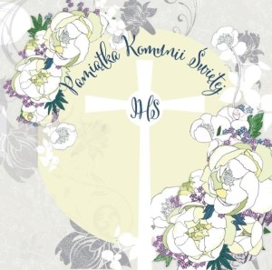 KARNET SWAROVSKI KWADRAT CL101_SG KOMUNIA KRZYŻ