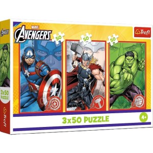 PUZZLE 3X50 TWÓJ BOHATER TREFL, TREFL