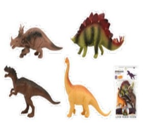 DINOZAURY 150MM 4SZT, MADEJ