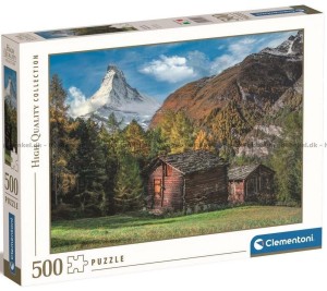 PUZZLE 500 HQ CHARMING MATTERHORN, CLEMENTONI