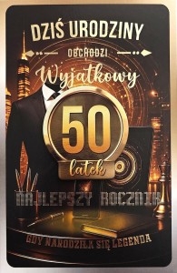 KARNET Z WYMIENNYMI ROCZNIKAMI 50 MĘSKA