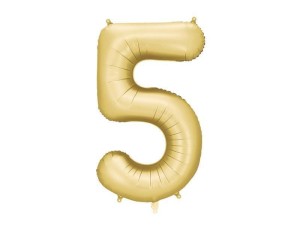 BALON FOLIOWY CYFRA 5 86CM ZŁOTY