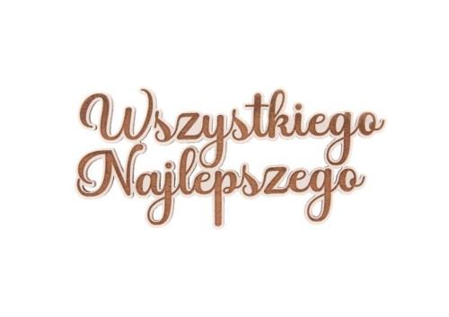 Drewniany napis - Wszystkiego najlepszego 5szt