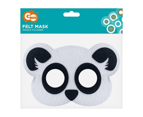 Maska filcowa panda 19x12cm