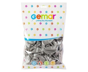 BALONY METALICZNE SREBRNE 30CM 100SZT