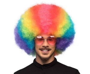 PERUKA KLAUNA TĘCZOWA