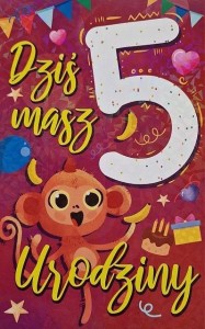 KARNET URODZINY 5 DZIEWCZYNKA