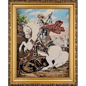 OBRAZ HAFTOWANY ŚW. JERZY 22X27,5CM