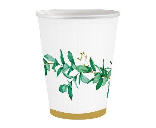Kubeczki papierowe listki 250 ml 6szt