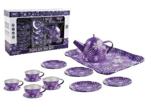 KOMPLET DO HERBATY METALOWY KWIATY 15EL, ADAR