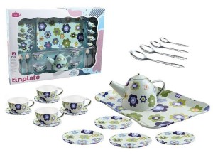 KOMPLET DO HERBATY METALOWY KWIATY 19EL, ADAR