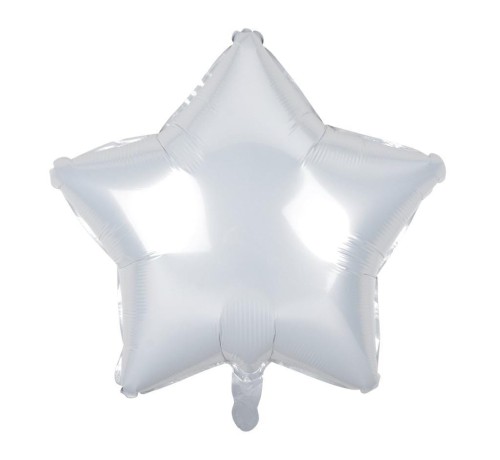 Balon foliowy Gwiazda biała 48cm
