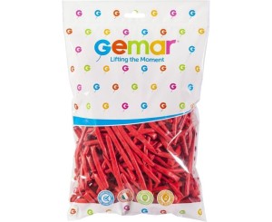 BALONY RURKI WŁOSKIE CZERWONE 5CM 100SZT